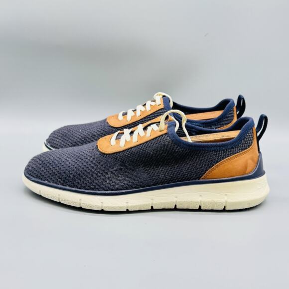 Cole Haan Shoes Mens 9.5 Blue Knit Zerogrand Lace Up Casual Sneakers Comfort - Picture 4 of 11